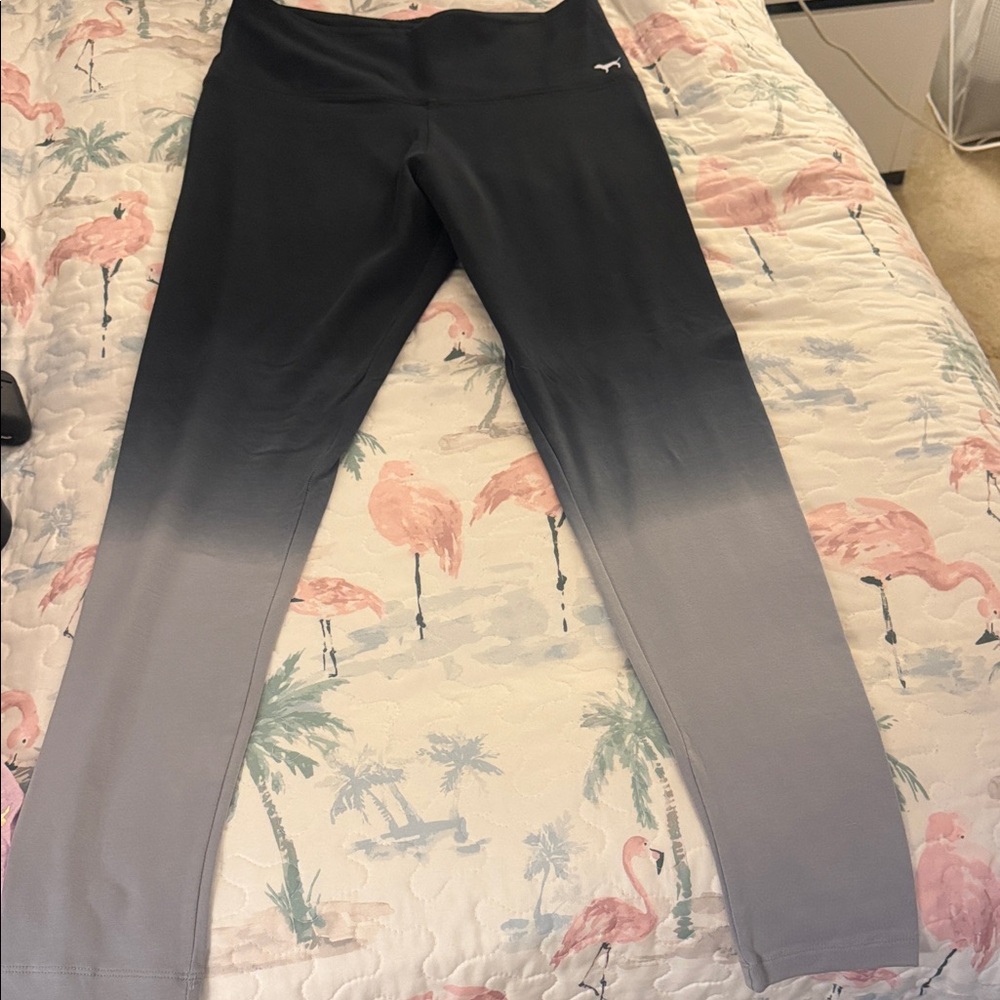 PINK Victoria's Secret Black-to-Gray Ombre Leggings